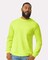 Gildan Ultra Cotton Crewneck Long Sleeve Pocket T-Shirt For Workwear and Custom Printing
